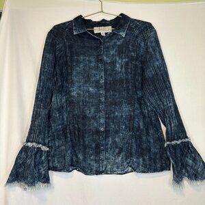 Ryan Michael Women's XL Button Down Bell Sleeve Western